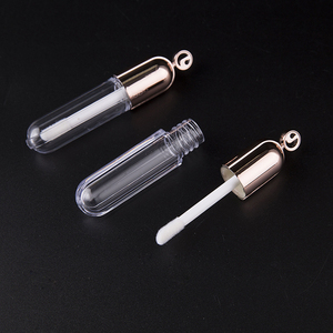 5ml Pennello Grande Grande Bacchetta Lip Gloss Tubi con Metallic Coperchio In Argento - Product Image 3