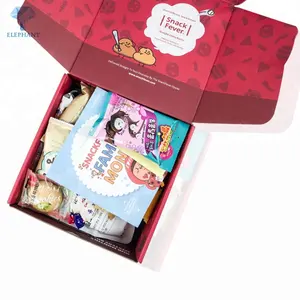 Custom Design Farbdruck Umwelt freundliche faltbare Snack-Verpackungs box