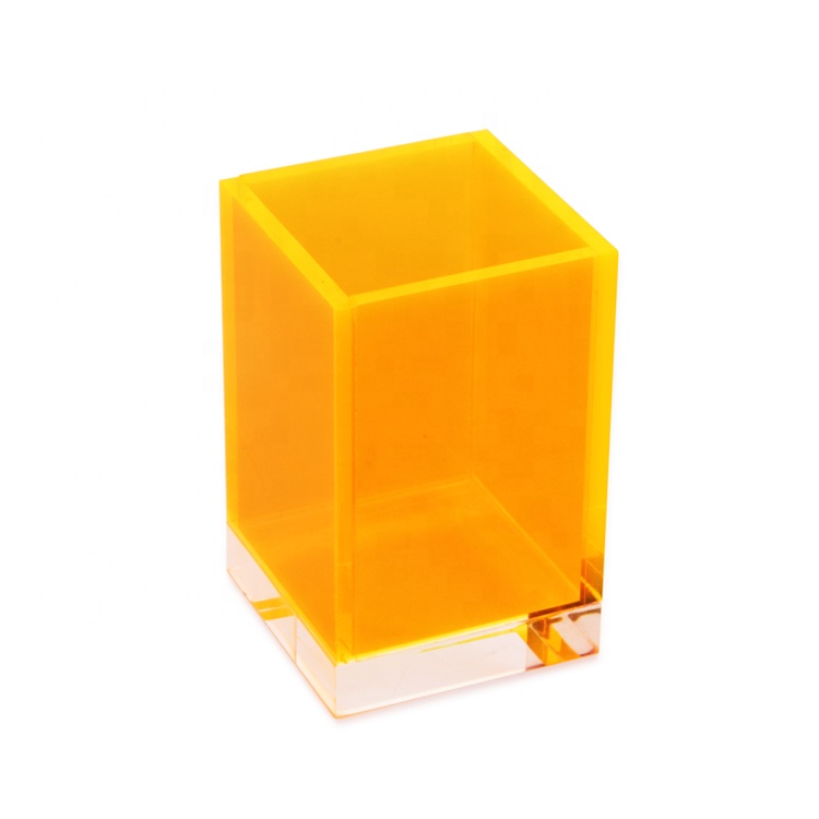 Неоновая оранжевая ручка карандаш линейка держатель чашки Настольный канцелярский Органайзер