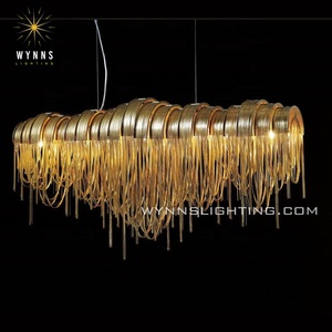 Lámpara LED Volver de Aluminio con Borla, Diseño Moderno y Contemporáneo, Cromo Metálico, para Hogar, Hotel, <span class=keywords><strong>Restaurante</strong></span> - Product Image 3