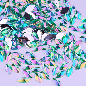 7*15mm Viola Cristalli AB Flatback di Strass Applique Occhio del <span class=keywords><strong>Cavallo</strong></span> di Strass Pietre Di Cristallo Non Da Cucire Gemme Acriliche per il artigianato FAI DA TE - Product Image 4