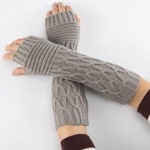 New Women's Autumn Fashion Knitted <strong>Ankle</strong> Long Arm <strong>Warmer</strong> Wool Fingerless Glove Half Sleeves - Product Image 5