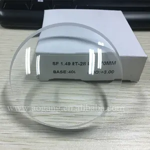 Lente de óculos semi terminada chinesa cr39 1.49, lente óptica bifocal, redonda, RT-28 uc/hc/hmc