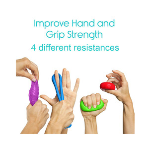 Kit de terapia de mão massinha 3oz 4pk, massinha para exercícios manuais e terapia física - Product Image 4