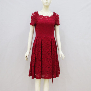 Vestido atractivo al por mayor para mujer madura vestido de noche de encaje - Product Image 1