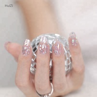 Autocollants pour ongles en feuille de paillettes de haute qualité personnalisés Huizi Nail Wraps Huizi Gel Nail