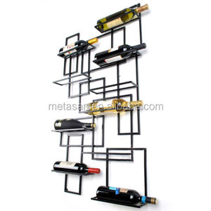 Étagère murale en métal pour bouteilles de vin, support personnalisé, résistant, 1 pièce - Product Image 3