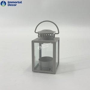 <span class=keywords><strong>Mini</strong></span> Faroles de <span class=keywords><strong>Metal</strong></span> para Velas de Té de 4.3 Pulgadas, Color Blanco - Product Image 4