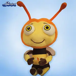 Grote Ogen Cartoon Bee Mascotte Insect Dier Speelgoed Pluche Bumble Bee Made In China