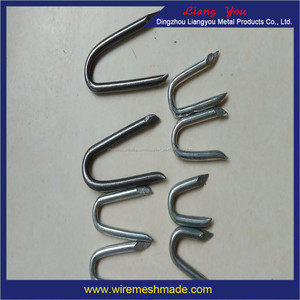 4 ''X 14 BWG Galvanizado valla de púas grapas clavos <span class=keywords><strong>en</strong></span> forma de <span class=keywords><strong>U</strong></span> - Product Image 2