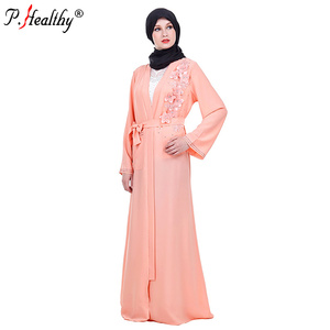 Diamant-brodé fleurs du moyen-orient cardigans nouveau <span class=keywords><strong>pas</strong></span> cher Musulman robes casual <span class=keywords><strong>abaya</strong></span> - Product Image 2