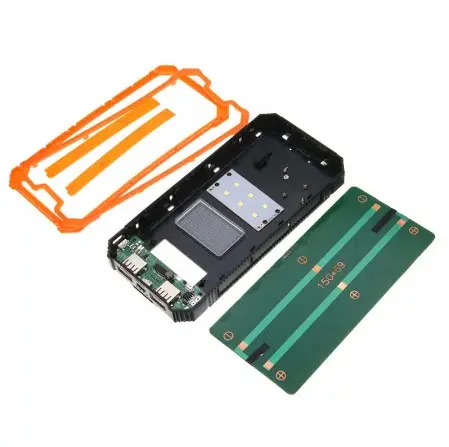 Hoge Kwaliteit Universele Draagbare 20000Mah Solar Power Bank Case Box Diy Kit Dual 2 Usb Fast Charger