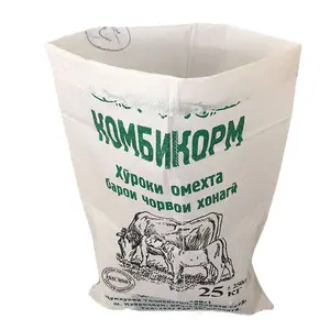 Serigrafia superfície manuseio e plástico material pp tecido arroz sacos polipropileno trigo farinha aves de capoeira alimentação sacos