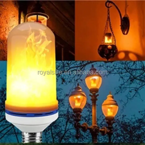 Wholesale LED Flame Effect Fire Light Bulb E26 E27 Flickering Flame Lamp Simulated Decorative christmas led light