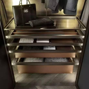 <span class=keywords><strong>Armario</strong></span> Vestidor Personalizado, Guardarropa Abierto Moderno y Avanzado en Gris - Product Image 3