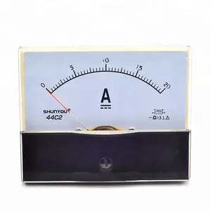 Analog DC Ammeter 20A/75mV Ammeter Mechanical Header Panel Meter Tester Amperemeter