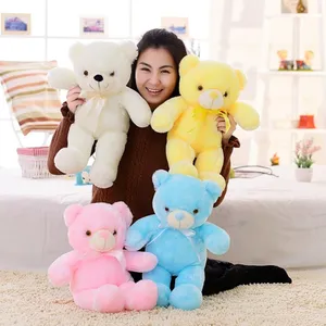 Factory Direct Hot Koop 50 CM Gevulde Night Light Up Led Teddybeer voor Valentijnsdag Gift