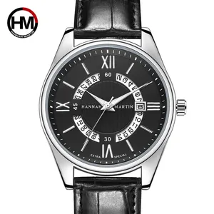 HM-KY14豪华限量版腕表防水现货供应金色不锈钢皮革表带机芯计时手表