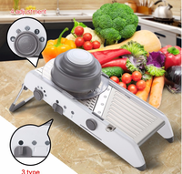 Nouvel article : Mandoline réglable professionnelle avec lames en acier inoxydable 304, râpe et coupe-légumes, accessoires de cuisine
