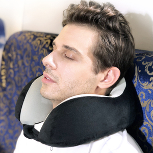 Cuscino pieghevole da viaggio con Memory Foam da massaggio e carboncino di bambù rimovibile mezzo gonfiabile e mezza <span class=keywords><strong>spugna</strong></span> cuscino a forma di U - Product Image 4