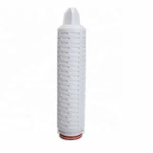 Hydrophilic 0.1 0.2 sterile grade PVDF membrane pleated filter cartridge for grape wine filtration suitable for distillery