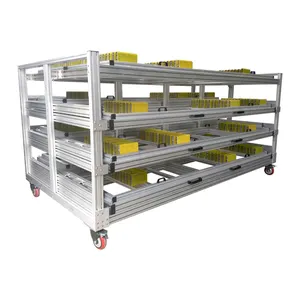 Rack de armazenamento de perfil de alumínio, multi-nível, prateleira de exibição de paletes de alumínio