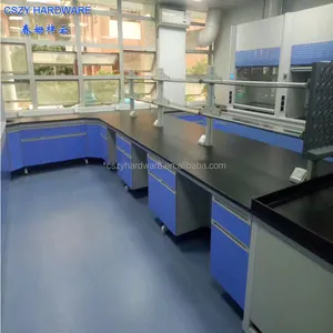 C-marco de laboratorio nuevo diseño mesa de esquina para l tipo laboratorio