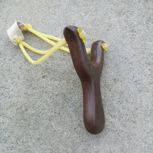 Educational Toy Classic Construction Hunting Accept Print Custom Logo Wenge Toy Wooden <strong>Slingshot</strong> - Product Image 4