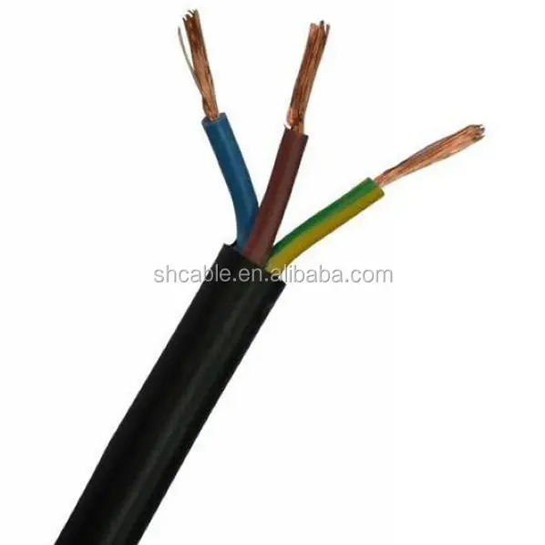 flexible 3 core cable insulated copper 3 core cable 3x4mm2 3 core power cable