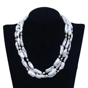 wholesale natural real biwa pearl necklaces