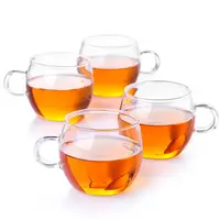 BLJOE05-Juego de tazas de té de vidrio, alta calidad, resistente al calor, 160ml