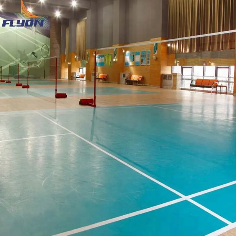 Sportvloer Badmintonveld Mat Vinyl Materiaal Vloer Voor Indoor Roll Pvc Aangepaste Moderne Sportlocaties 2 Jaar