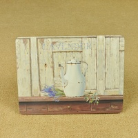 Set de table en bois à motifs de fruits