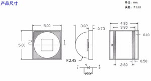 หลอดแอลอีดีพลังงานสูงทำพื้นผิวเซรามิก SMD 5050 5W - Product Image 3