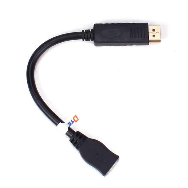 DTECH High Quality 4k*2k Mini Dp Male to Hdmi Female Adapter Cable 4K Mini Displayport Hdmi for Computer