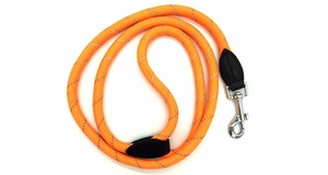 Tali kekang anjing reflektif aman pola padat tali kerah rantai nilon kulit tali panjat karabiner pengunci aman anjing berjalan - Product Image 2