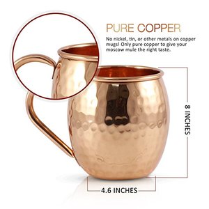Everich alta calidad de doble pared de acero inoxidable taza de cerveza Moscú mula cobre set de 4 - Product Image 3