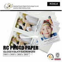 Papier Photo RC brillant/Satin/soyeux, 260g 190g/240g/260g, pour imprimante minilab Noritsu