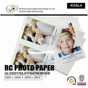 260g Premium 190g/240g/260g RC glossy/Satin/Silky Photo Paper for 诺日士彩扩机打印机