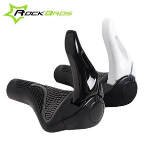 Rockbros vélos Bike vtt composants Bar ends poignées caoutchouc poignées & Aluminum Barend guidon ergonomique poignées douces - Product Image 1