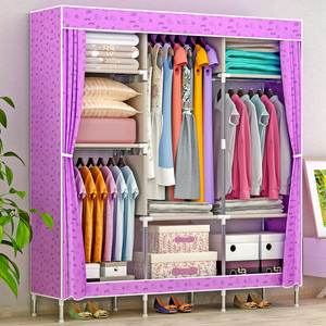 رخيصة غرفة نوم المغلقة تصميم تجميع دولاب من القماش تخزين ملابس Almirah خزانة مجلس الوزراء - Product Image 5