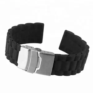 Multi Color Zacht Materiaal Blauwe Sport Horlogeband Siliconen Rubber Polshorloge Armband