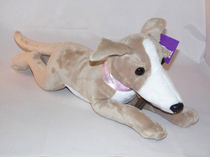 En kaliteli güvenli malzeme beyaz özel toptan greyhound peluş oyuncak köpek - Product Image 3