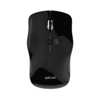 Souris optique 3D sans fil AIKUN MX12-Office Home BT+2.4G avec interrupteur DPI 800/1200/1600, câble USB, roue en caoutchouc, Plug and Play