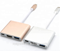 Nouveaux produits 3 en 1 USB C Type C vers HDMI Meilleur achat Câble adaptateur USB30 PD