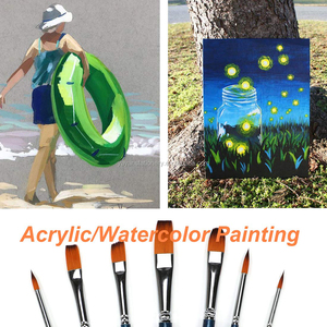 Di fascia alta 6 pz/set Bi-colore Nylon sintetico lucidatura manico in legno <span class=keywords><strong>acquerello</strong></span> <span class=keywords><strong>pennelli</strong></span> <span class=keywords><strong>per</strong></span> artista - Product Image 5