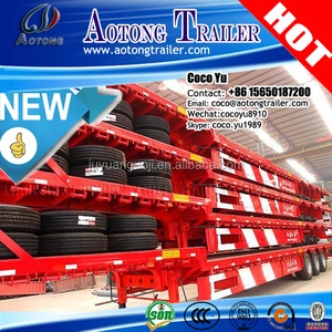 Caliente la venta <span class=keywords><strong>de</strong></span> 50 Toneladas 3 Ejes <span class=keywords><strong>de</strong></span> Cama Plana Camión <span class=keywords><strong>De</strong></span> <span class=keywords><strong>Carga</strong></span> uso góndola Semirremolque para Siria - Product Image 3
