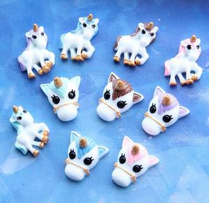 Colori misti artigianato in resina Charms <span class=keywords><strong>cavallo</strong></span> unicorno per decorazione telefono fai da te Kit melma posteriore piatta cabochon Kawaii giocattoli per capelli - Product Image 5