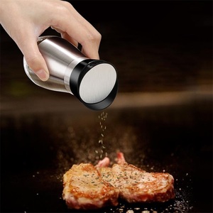 7 pièces/<span class=keywords><strong>lot</strong></span>, pots à épices rotatifs, acier inoxydable, <span class=keywords><strong>verre</strong></span>, boîtes à condiments, flacons à assaisonnement, récipients à sauce, sel, sucre, poudre - Product Image 5