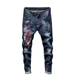 S437 Pemasok Jeans Pria Stocklot Kustom Harga Rendah Promosi Baru dari Cina